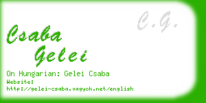 csaba gelei business card
